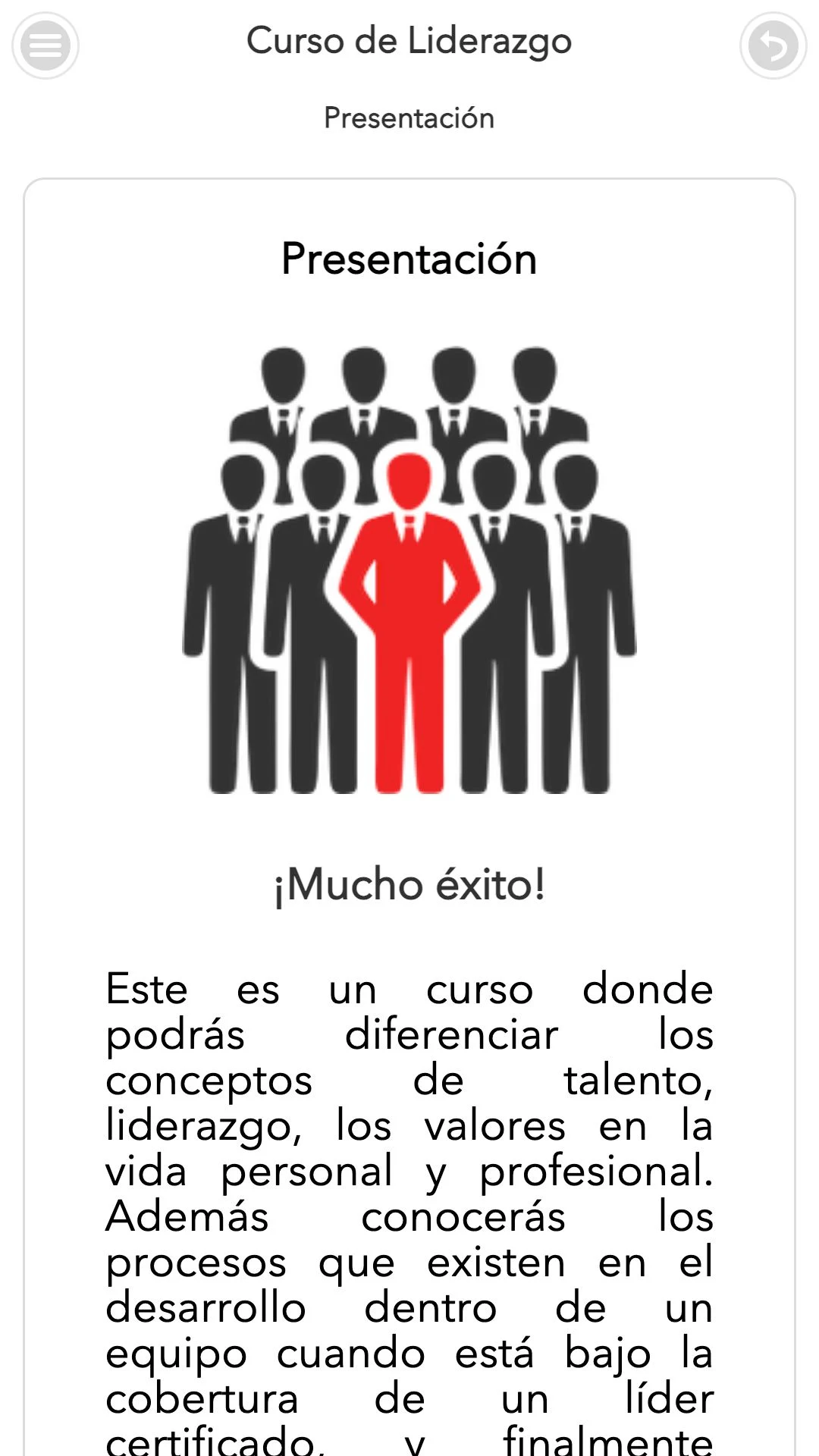 Curso de Liderazgo screenshot
