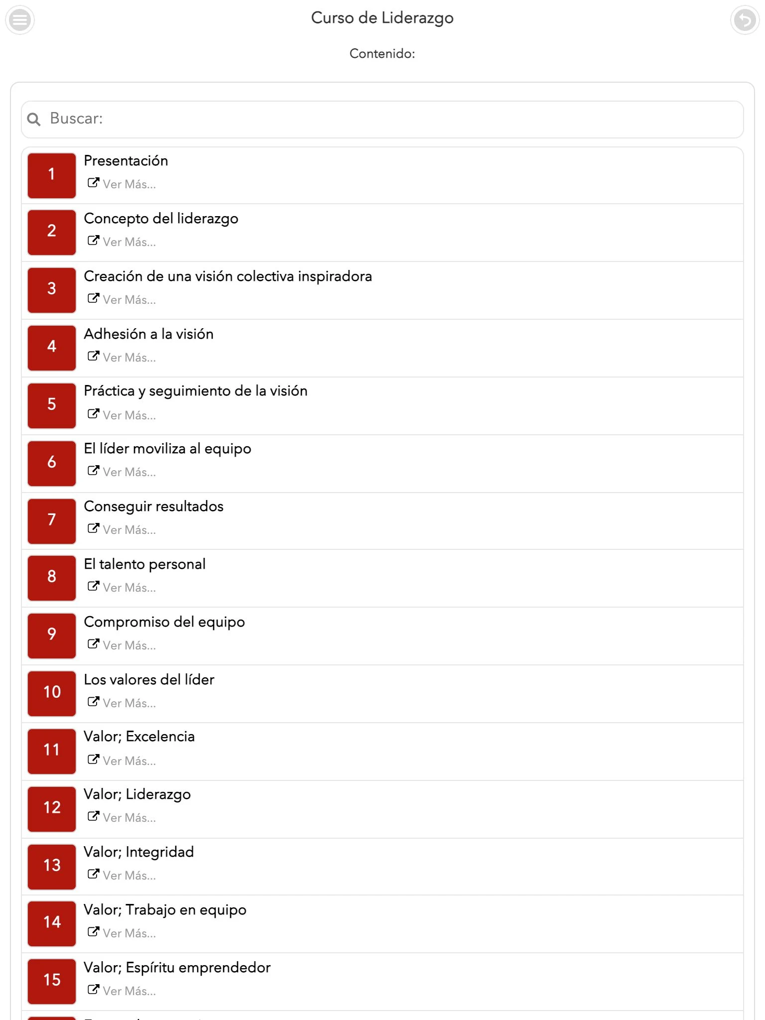 Curso de Liderazgo screenshot