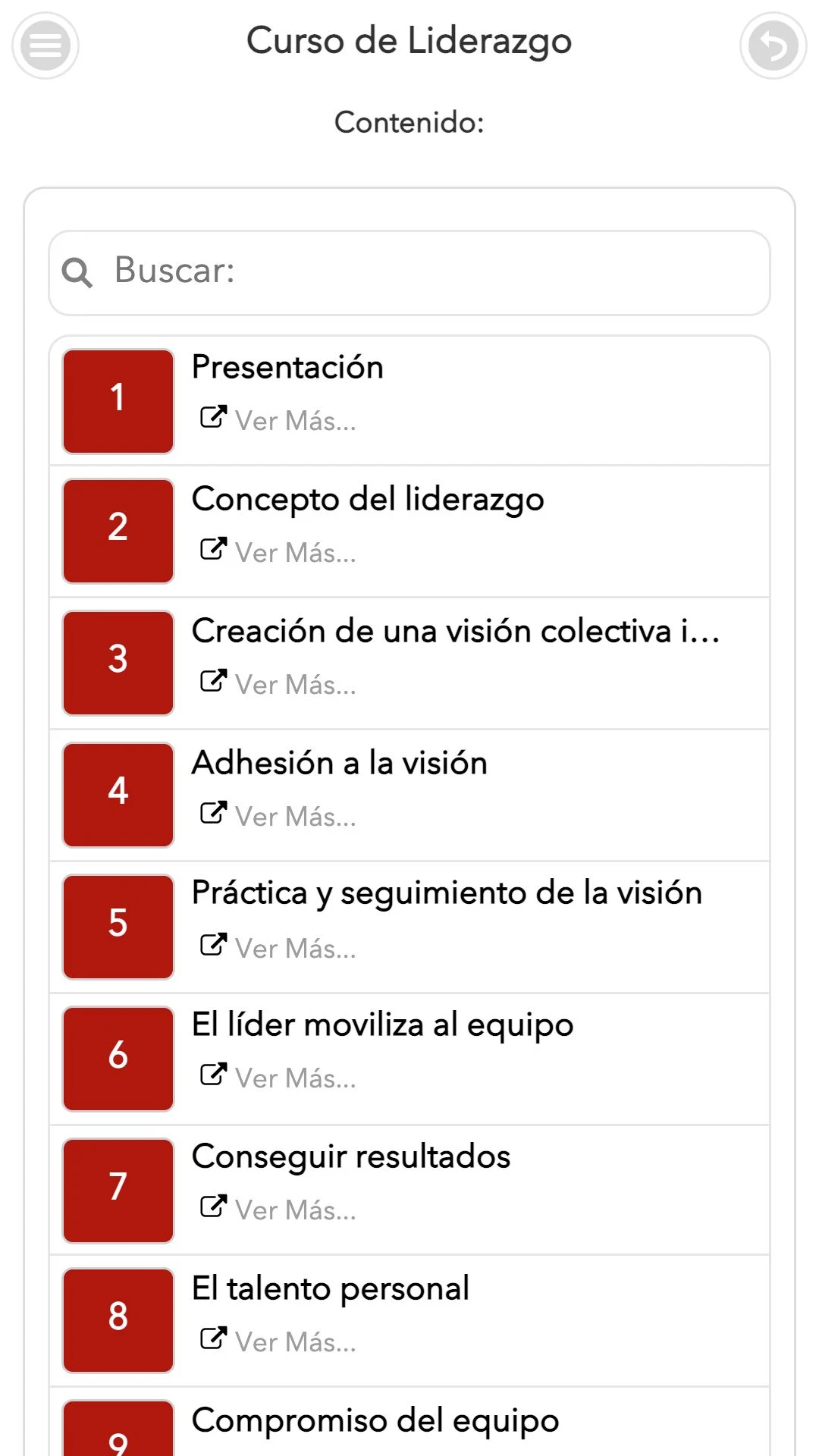 Curso de Liderazgo screenshot